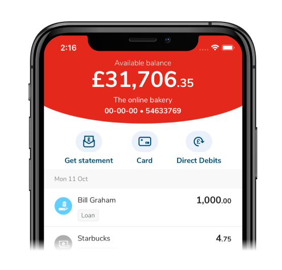Balance screen of the Countingup app