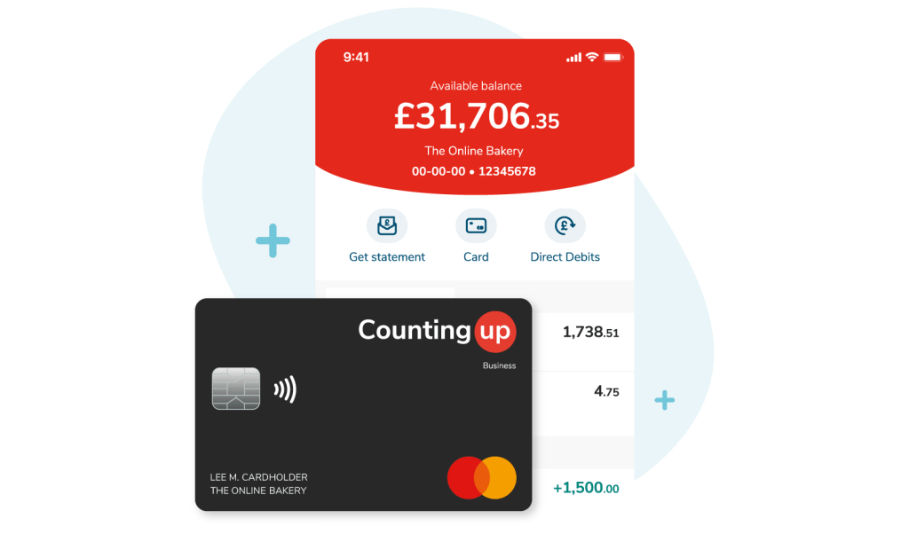 Credit card and Countingup app