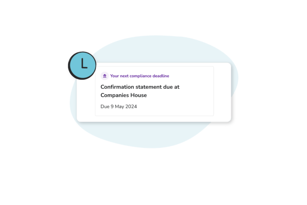 snippet of tax timeline to show when confirmation statement is due at companies house